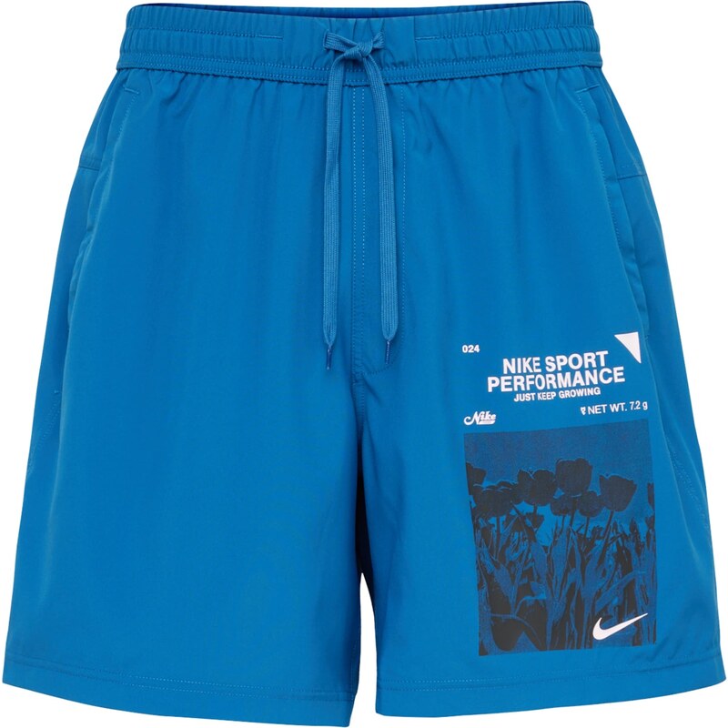 NIKE Спортен панталон синьо / морскосиньо / бяло