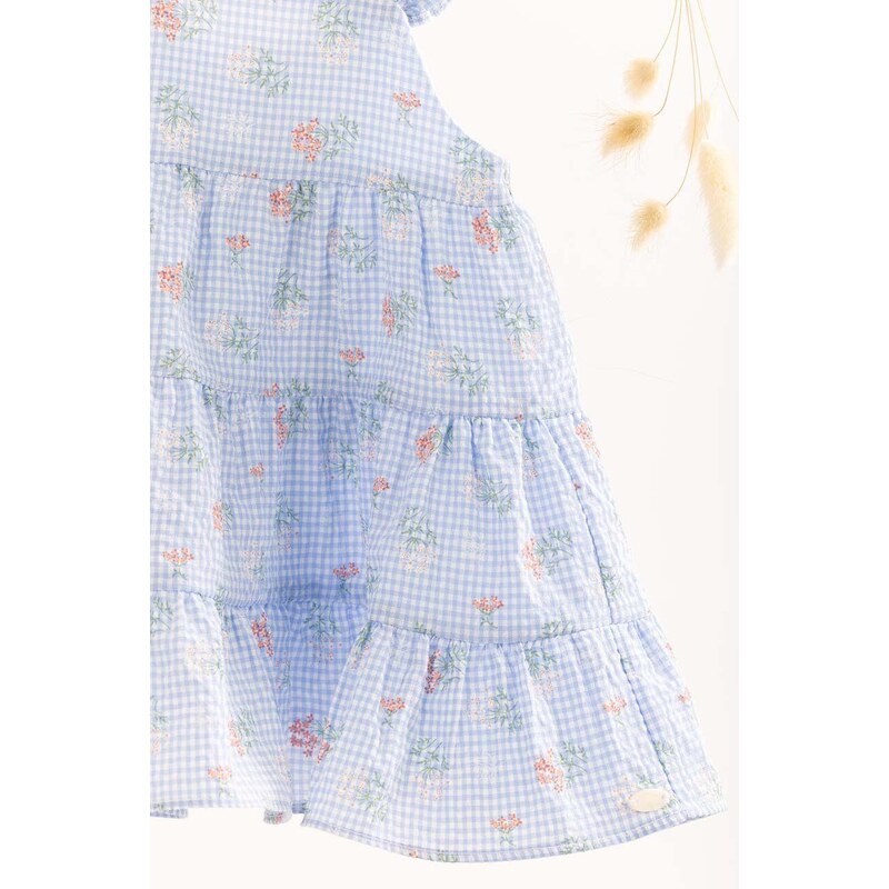 Бебешка рокля Tartine et Chocolat в синьо къса разкроена