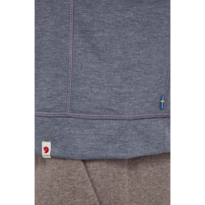 Блуза с дълги ръкави Fjallraven High Coast Lite Sweater в сиво с изчистен дизайн F87307