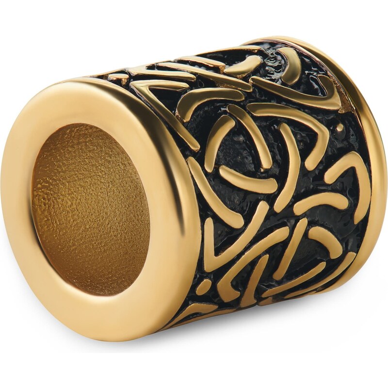 Trendhim Златист пръстен за брада с келтски възел