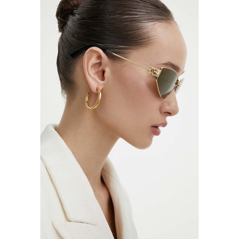Слънчеви очила Balenciaga в златисто BB0335S