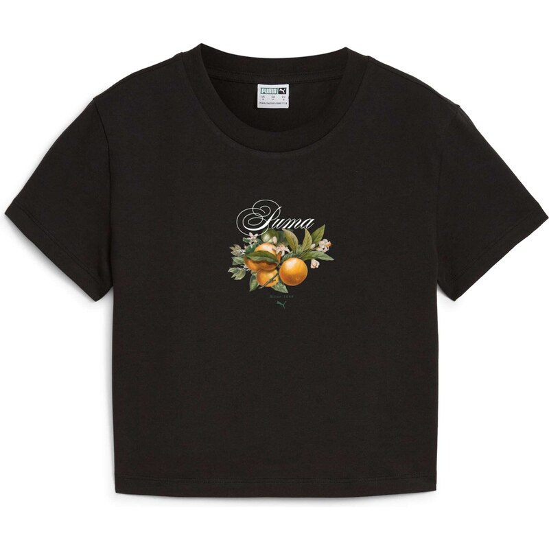 PUMA Тениска 'Fruity' зелено / оранжево / черно / бяло