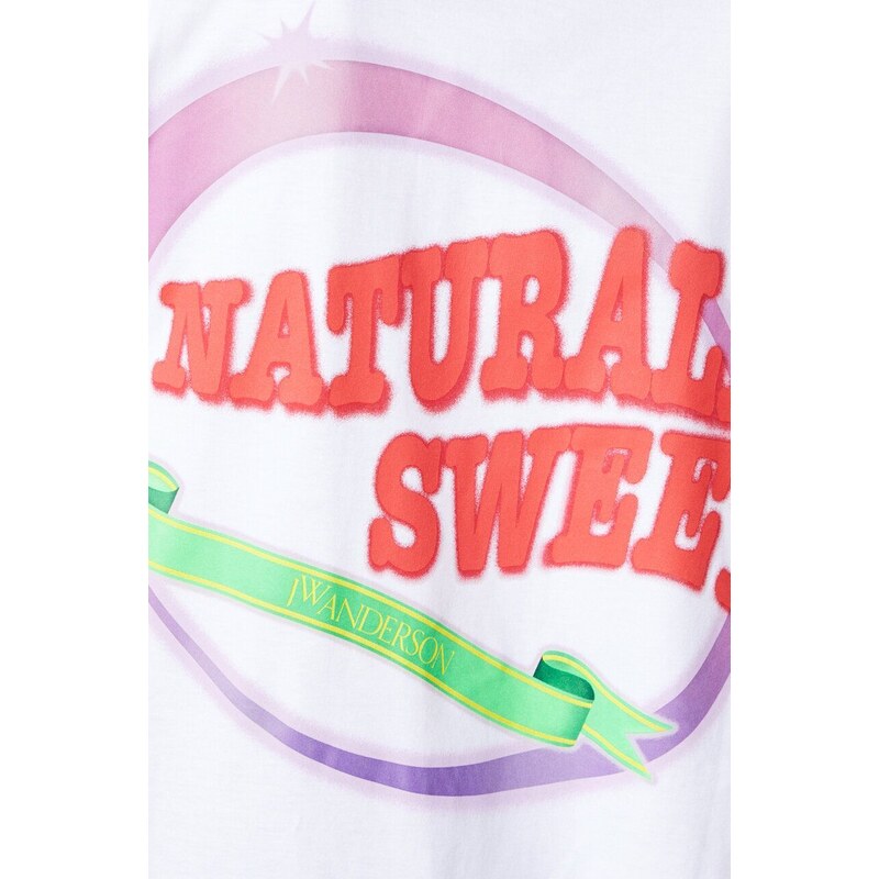 Памучна тениска JW Anderson Naturally Sweet Anchor T-Shirt в бяло JT0220.PG0980.001