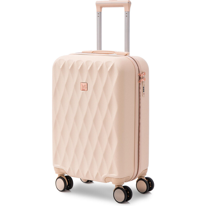 Самолетен куфар за ръчен багаж Semi Line T5724-2 Ecru