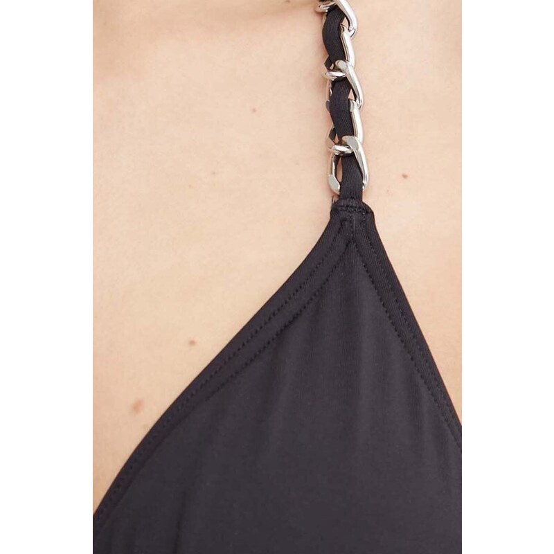 MICHAEL KORS Bikini Top String Chain Halter Straps MM7M039 001 black
