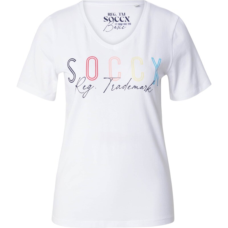 Soccx Тениска пъстро / бяло