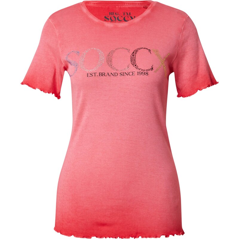 Soccx Тениска 'HOLLY' розово / светлорозово / черно