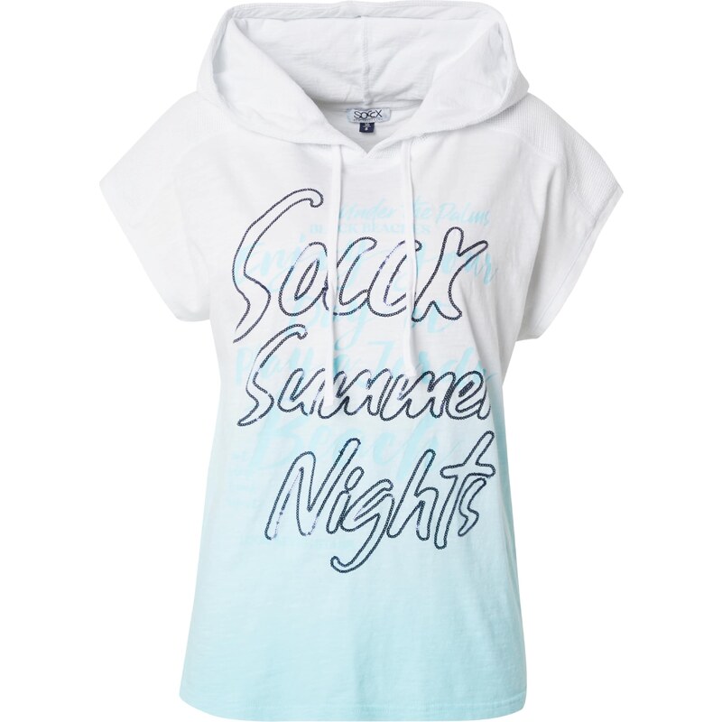 Soccx Тениска нощно синьо / аквамарин / бяло