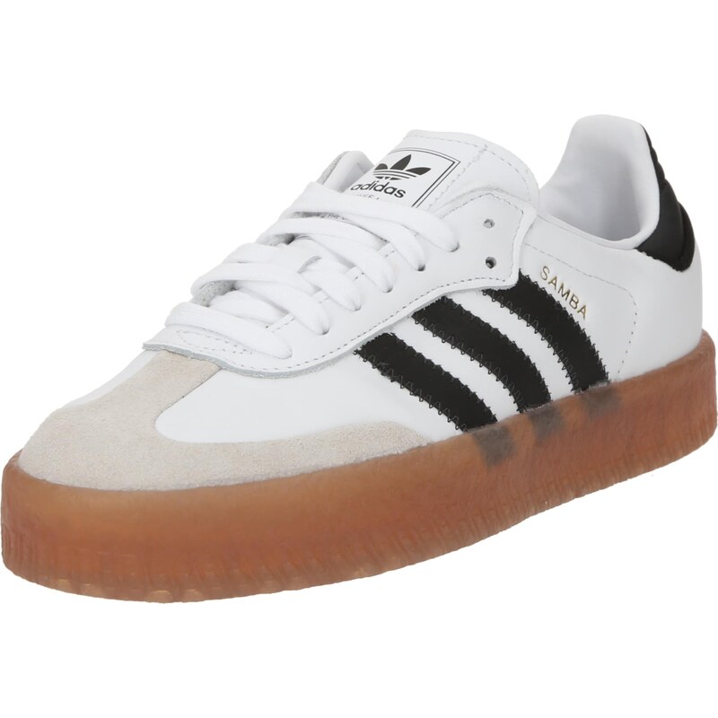 ADIDAS ORIGINALS Ниски маратонки 'Samba' цвят "пясък" / черно / бяло
