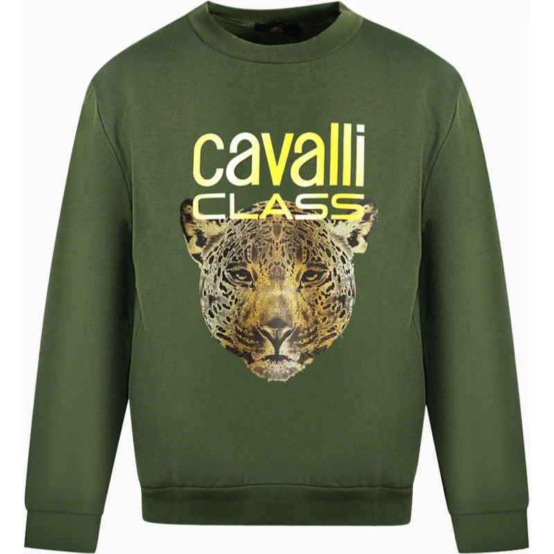 Cavalli Class Black Cotton Men's Hooded Sweatshirt main image 0