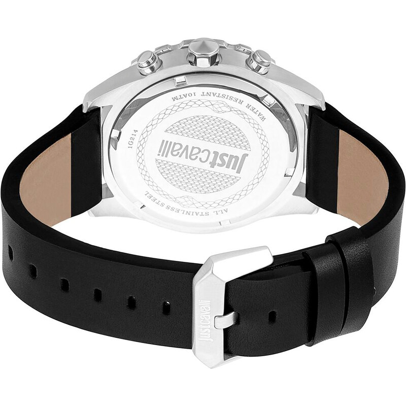 Just Cavalli Orologio Unisex JC1L105L0025 - Quadrante Multicolore Animalier, Cinturino In Pelle, 11 Mm