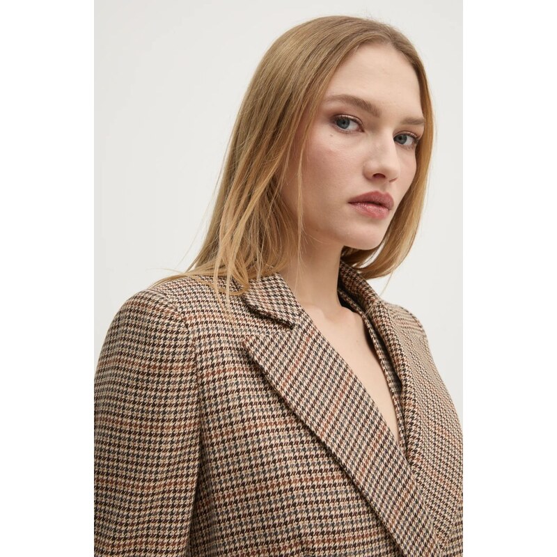 Сако Pedro del Hierro в бежово с двуредно закопчаване с десен 6758304