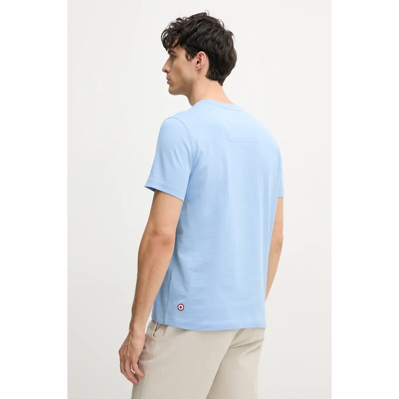Памучна тениска Aeronautica Militare в синьо с принт TS2391J592