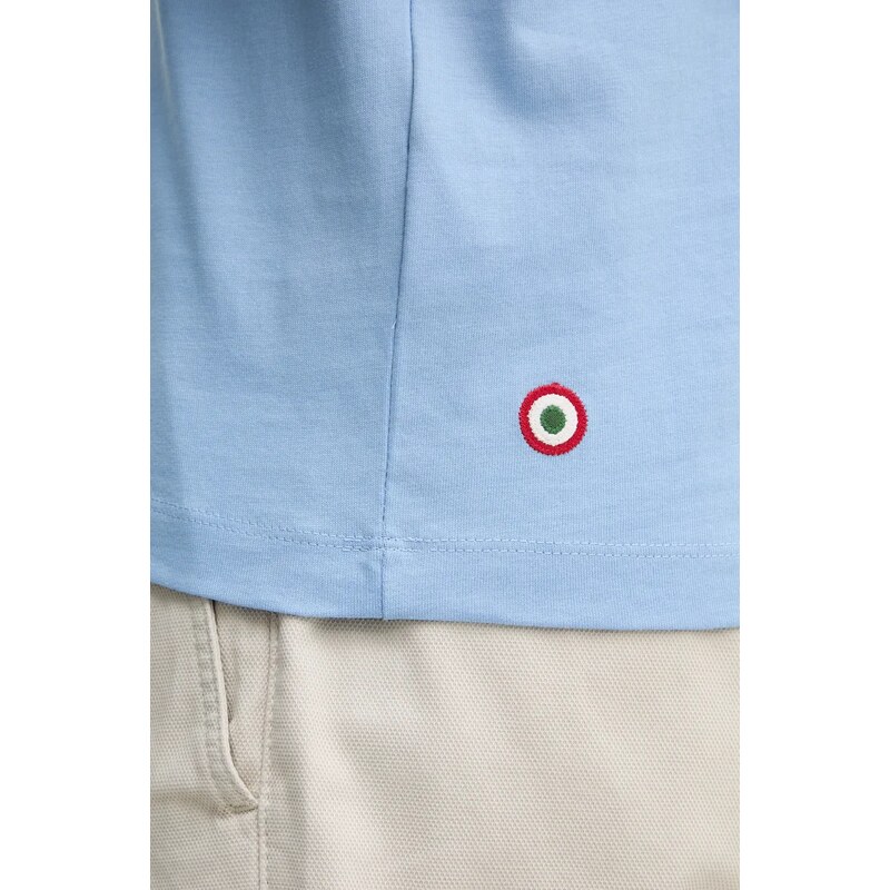 Памучна тениска Aeronautica Militare в синьо с принт TS2391J592