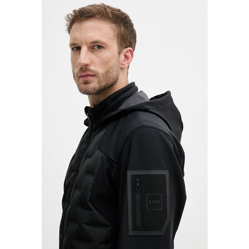 Пухено яке BOSS Green J_T-Down Hybrid HD в черно преходен модел 50541045