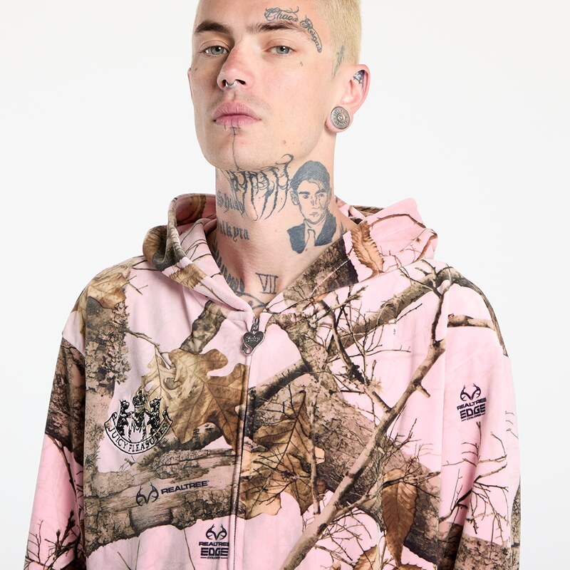Суитшърт PLEASURES Realtree Velour Hoodie Pink Edge XXL