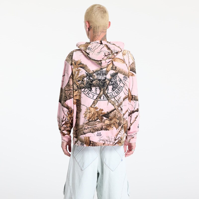 Суитшърт PLEASURES Realtree Velour Hoodie Pink Edge XXL