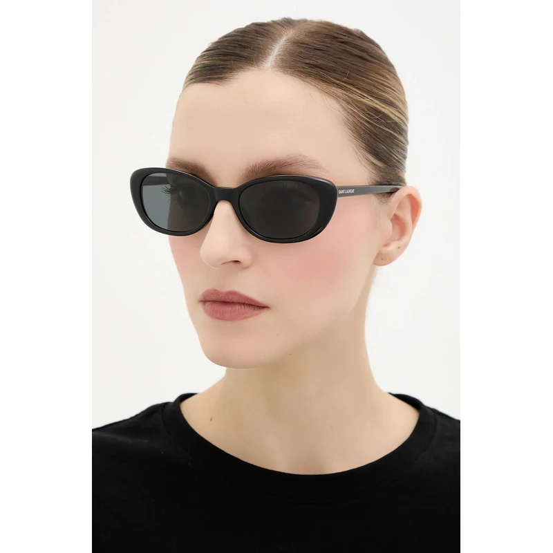 Слънчеви очила Saint Laurent в черно SL 822 - GLAMI.bg