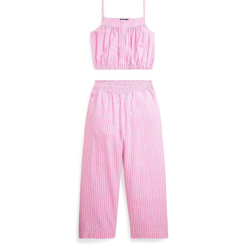 Детски ленен комплект Polo Ralph Lauren в лилаво 313964580001