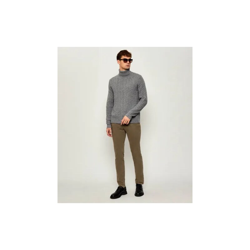 TIGER OF SWEDEN Вълнено блуза с поло яка WILDE | regular fit | с добавка на кашмир