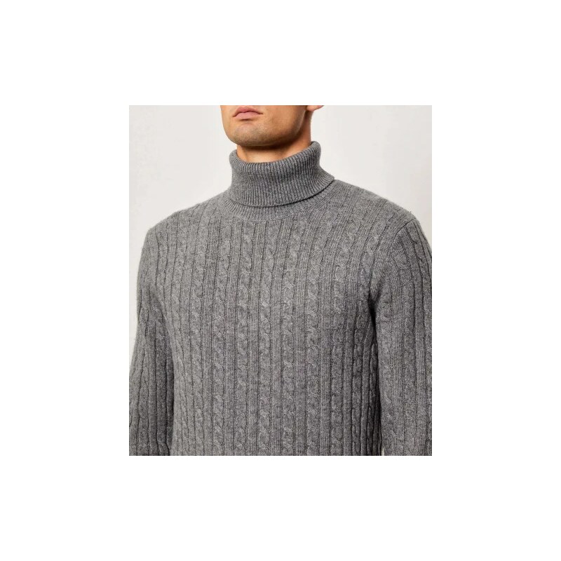 TIGER OF SWEDEN Вълнено блуза с поло яка WILDE | regular fit | с добавка на кашмир