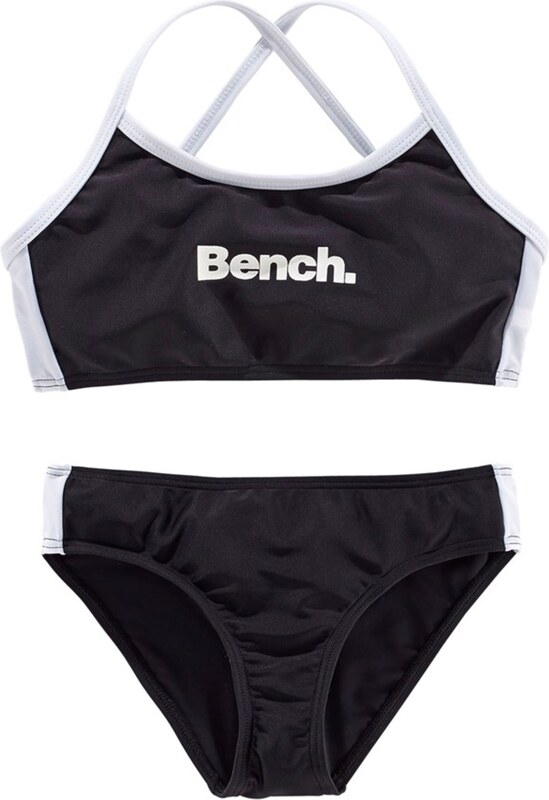 BENCH Бански тип бикини светлосиво / черно
