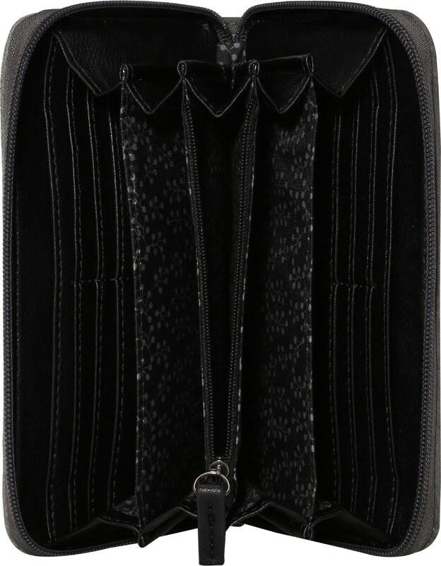 TOM TAILOR Портмоне 'Elin' тъмносиво / черно