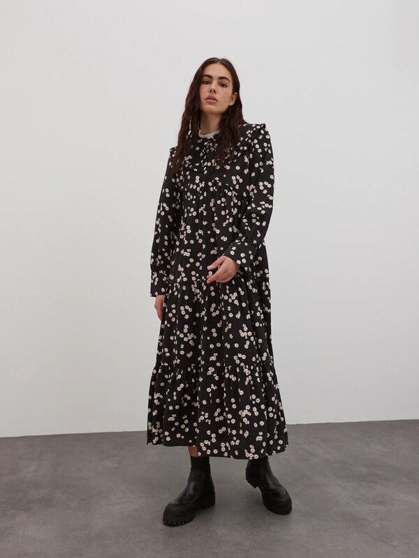 EDITED Рокля тип риза 'Joni' розово / черно / бяло