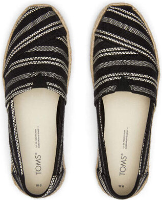 Toms Alpargata Rope Black Global Stripe Wmns Жени - Спортни обувки Toms - Черен - 10017852-4