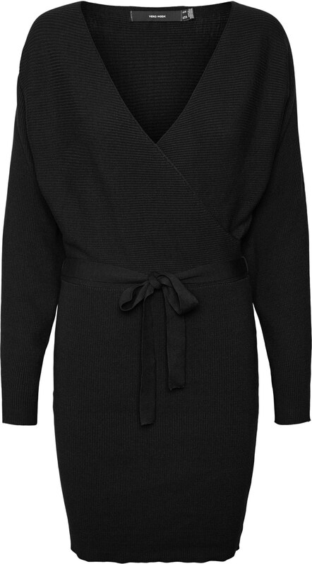 VERO MODA Плетена рокля черно