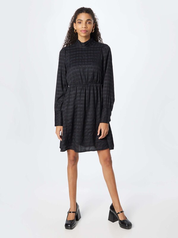 VERO MODA Рокля 'KHLOE' тъмносиво / черно