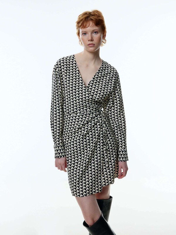 EDITED Рокля 'Immanuela' черно / бяло