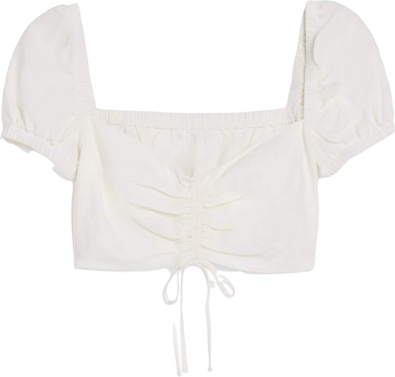 Bershka Блуза бяло