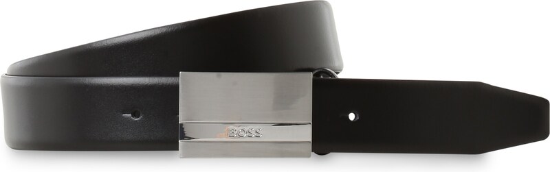 BOSS Колан черно / сребърно