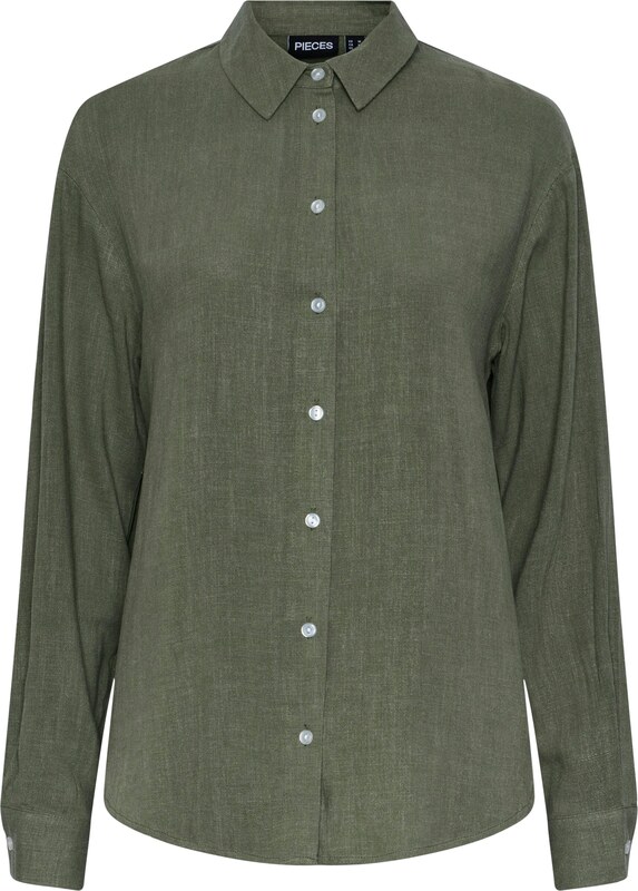 PIECES Блуза 'VINSTY' зелен меланж