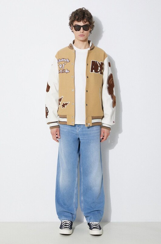Вълнено яке бомбър A Bathing Ape Bape Multi Motif Varsity