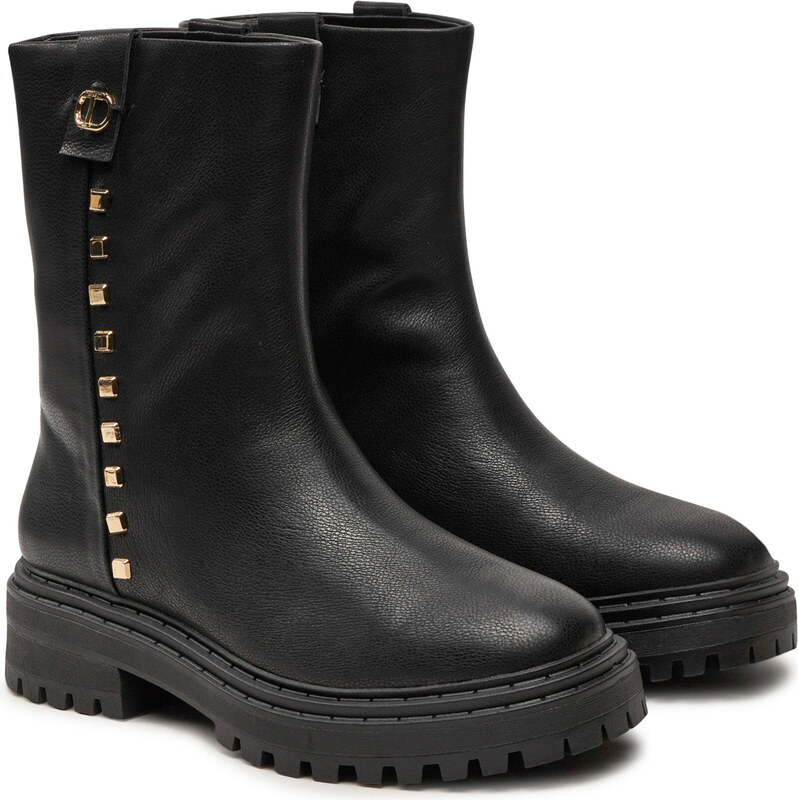 Боти TWINSET Biker 242TCP074 Черен