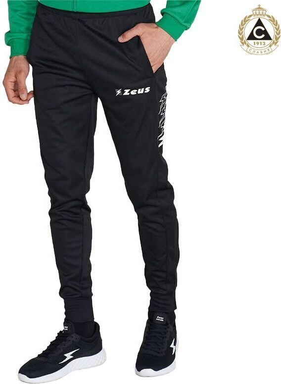 ZEUS Teams Мъжки Тренировъчен Панталон SLAVIA Zeus Pantalone Enea Nero/Dark Grey