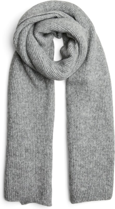 PIECES Шал сив меланж