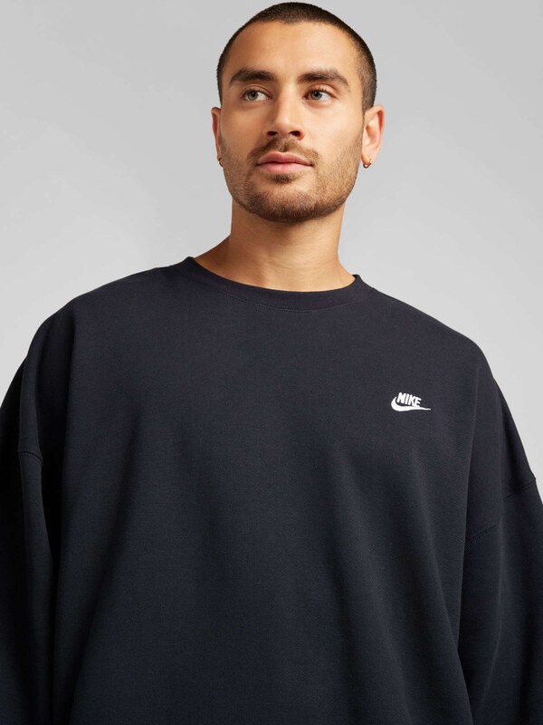 Nike Sportswear Суичър 'CLUB FT' черно / бяло