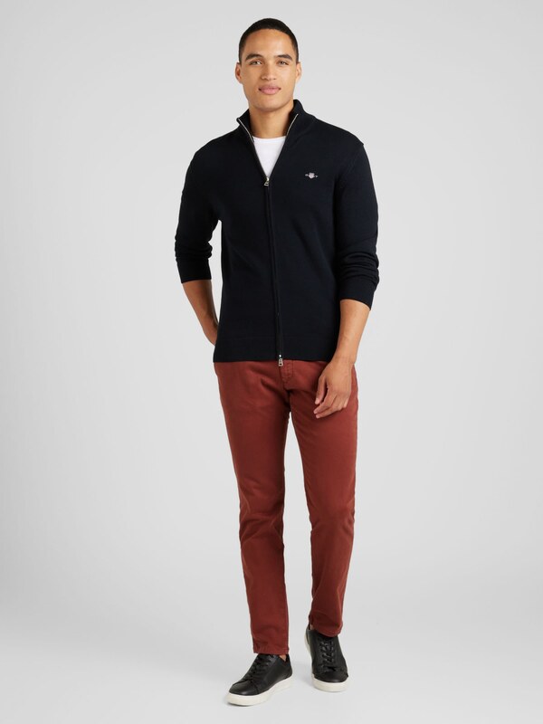 GANT Плетена жилетка черно