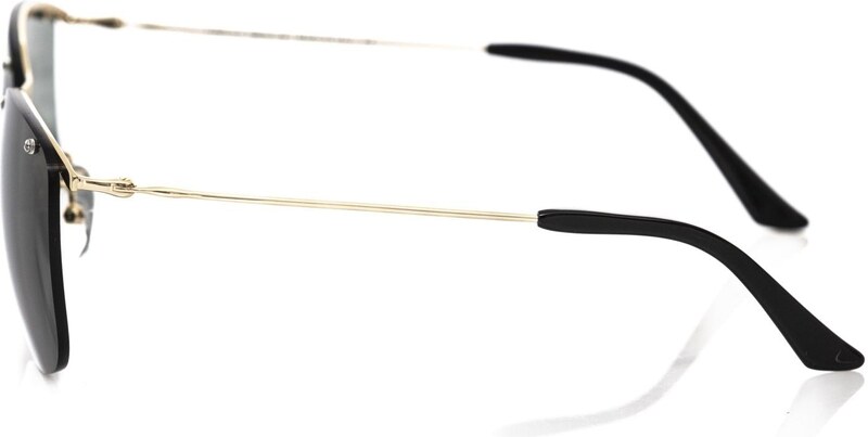 Frankie Morello Black Metallic Fiber Men Sunglass