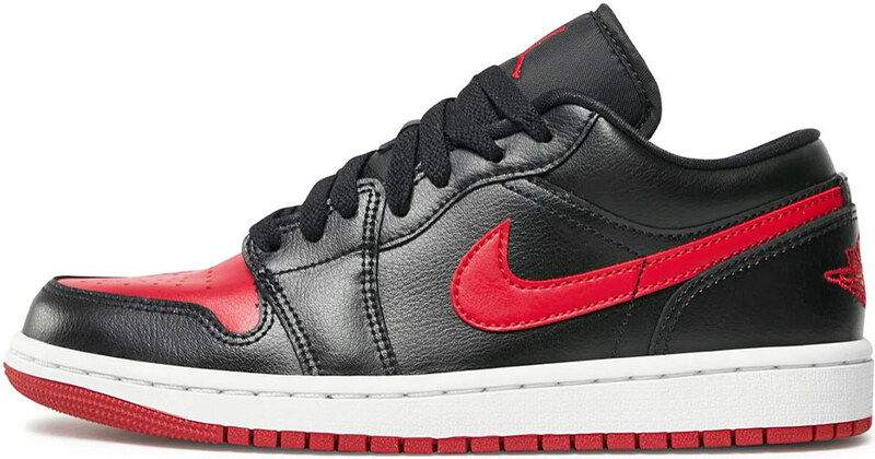 NIKE Air Jordan 1 Low Shoes Black/Red