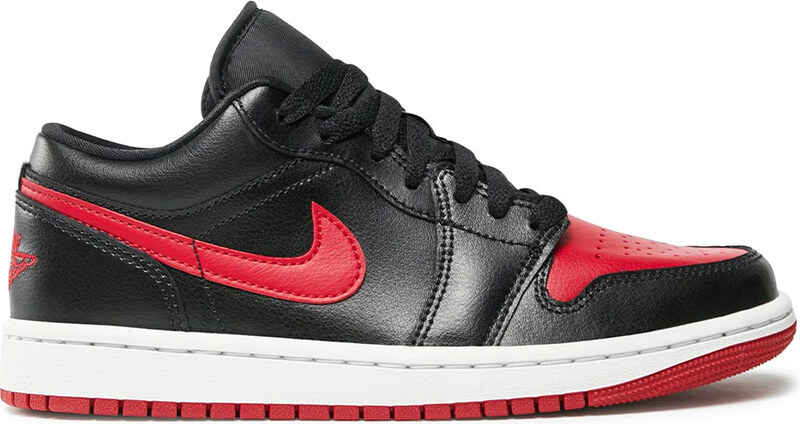 NIKE Air Jordan 1 Low Shoes Black/Red