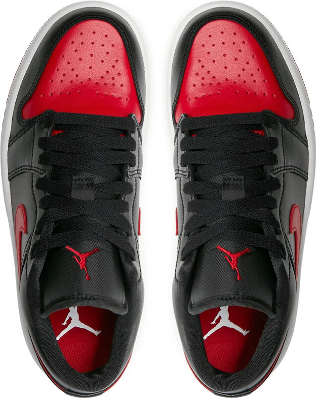 NIKE Air Jordan 1 Low Shoes Black/Red