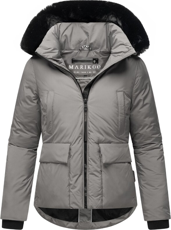 MARIKOO Зимно яке сиво / черно
