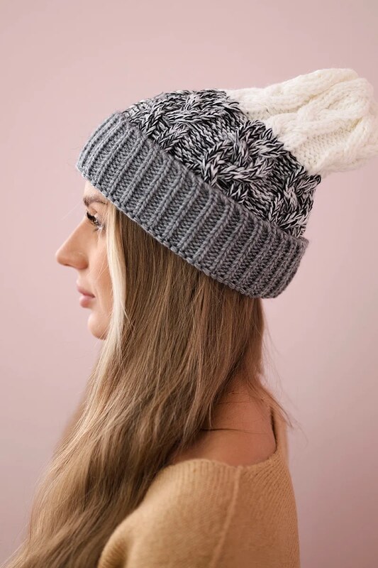Kesi Women's cap Samara K346 gray+black