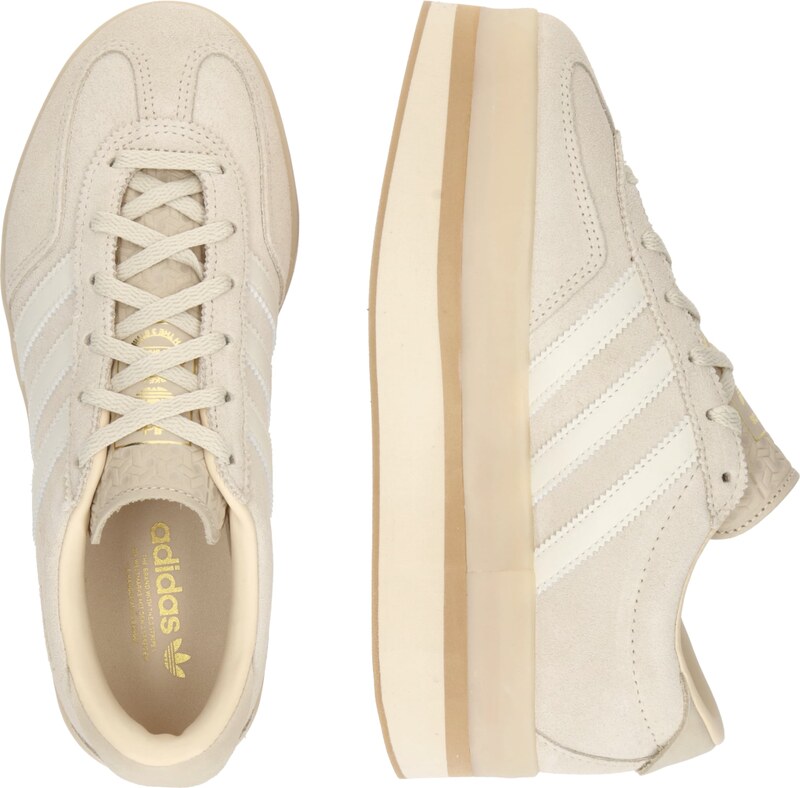 ADIDAS ORIGINALS Ниски маратонки 'GAZELLE STACK' цвят "пясък" / злато / бяло