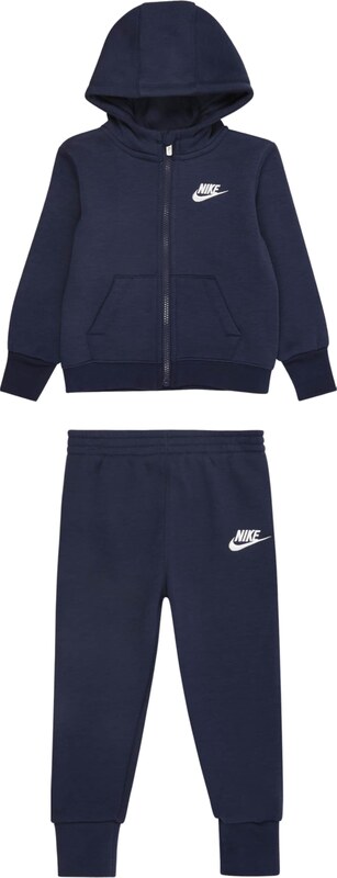 Nike Sportswear Облекло за бягане нейви синьо / бяло