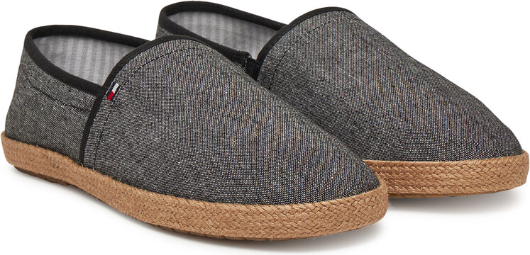Еспадрили Tommy Hilfiger Hilfiger Chambray Espadrille FM0FM05391 Черен